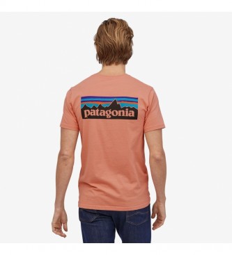 Patagonia T-Shirt homme P-6 Organic Logo Orange