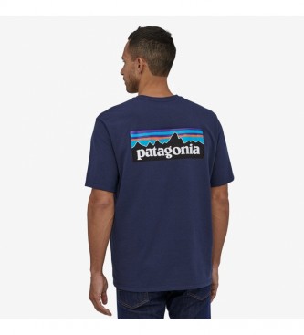 Patagonia Logotipo masculino P-6 Responsibili-Tee Marine