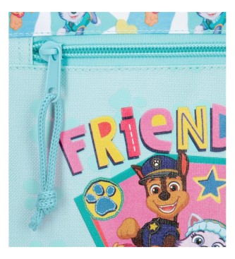 Joumma Bags Paw Patrol Friendship fun Triple Zipper Turquoise pencil case
