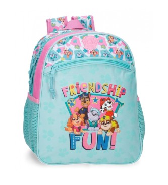 Joumma Bags Paw Patrol Friendship fun 33cm backpack adaptable to turquoise trolley