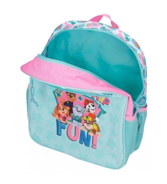 Joumma Bags Paw Patrol Friendship fun 33cm backpack adaptable to turquoise trolley