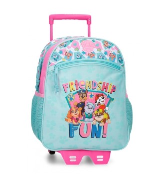 Joumma Bags Paw Patrol Friendship fun 33cm backpack with turquoise trolley