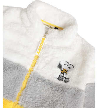 Aznar Innova Snoopy Funny Long Sleeve Striped Smock jaune