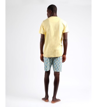 Admas Pyjama  manches courtes Beach Beagle jaune