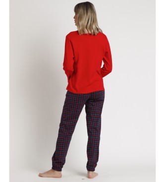 Aznar Innova Pyjama  manches longues Snoopy froid rouge