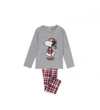 Aznar Innova Schattige Snoopy Pyjama met lange mouwen grijs