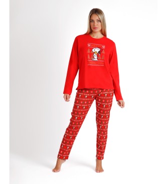 Aznar Innova  Frhliche Weihnachten Langarm-Pyjama rot