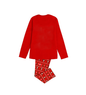 Aznar Innova Pijama de manga comprida Merry Christmas vermelho