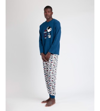 Aznar Innova Snoopy Cool Navy Long Sleeve Pyjamas