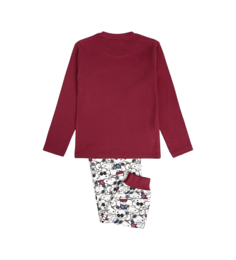 Aznar Innova Snoopy Cool Pyjama met lange mouwen kastanjebruin