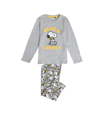 Aznar Innova Snoopy Grappige Pyjama met Lange Mouwen Grijs