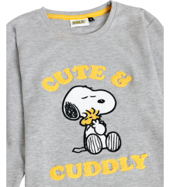 Aznar Innova Snoopy Grappige Pyjama met Lange Mouwen Grijs