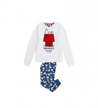 Aznar Innova Pyjama  manches longues Snoopy Home blanc