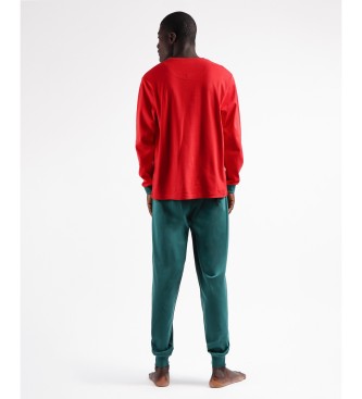 Aznar Innova Pyjama met lange mouwen Winter Peanuts rood