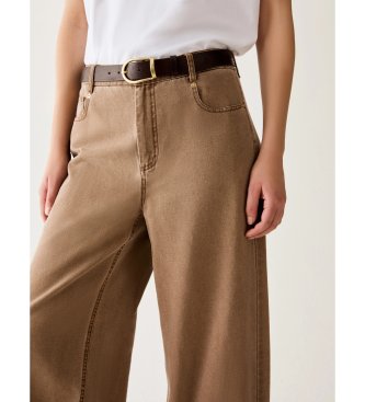 PennyBlack Pantalon large Grammo marron