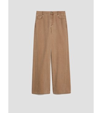 PennyBlack Pantalon large Grammo marron