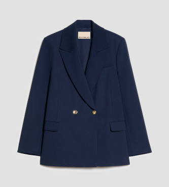 PennyBlack Zweireihiger Blazer aus Cady Bussola in Marineblau