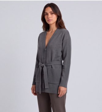 PennyBlack Strickjacke mit Kragen in Grau