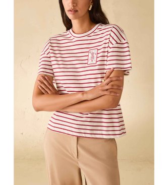 PennyBlack T-shirt �s riscas branca, vermelha