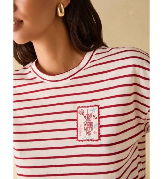 PennyBlack T-shirt �s riscas branca, vermelha