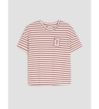 PennyBlack T-shirt �s riscas branca, vermelha