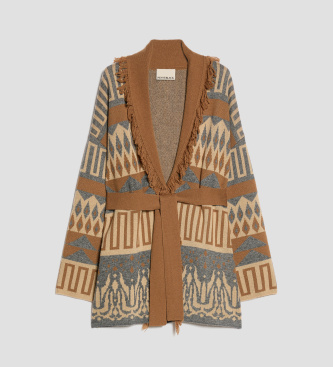 PennyBlack Cardigan à franges brun harmonieux