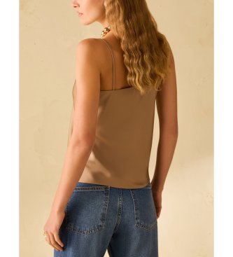 PennyBlack Top-Bluse aus beigem Pbpstilla-Stoff