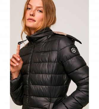 Pepe Jeans Agnes black quilted coat