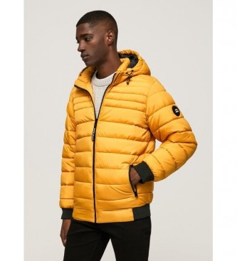 Pepe Jeans James yellow quilted coat
