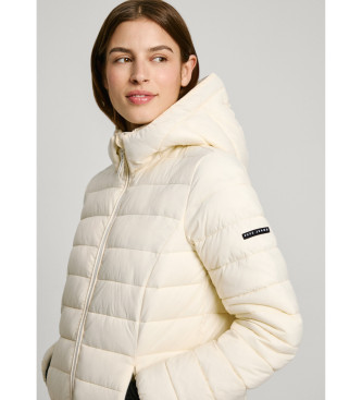 Pepe Jeans Cappotto Ammy lungo bianco sporco