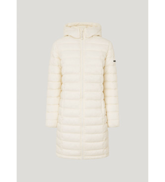 Pepe Jeans Cappotto Ammy lungo bianco sporco