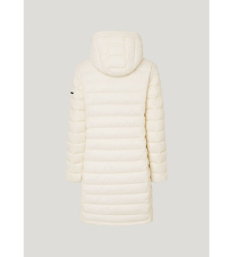 Pepe Jeans Cappotto Ammy lungo bianco sporco