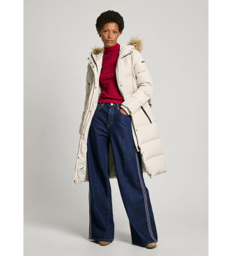 Pepe Jeans Bella frakke off-white