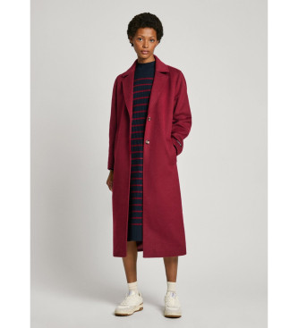 Pepe Jeans Maroon Brenda Coat