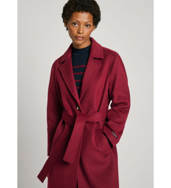 Pepe Jeans Maroon Brenda Coat