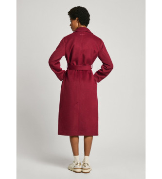 Pepe Jeans Maroon Brenda Coat