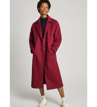 Pepe Jeans Maroon Brenda Coat