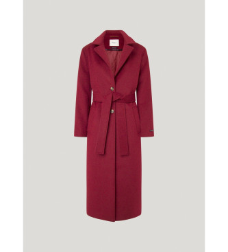 Pepe Jeans Maroon Brenda Coat