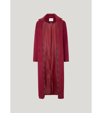 Pepe Jeans Maroon Brenda Coat