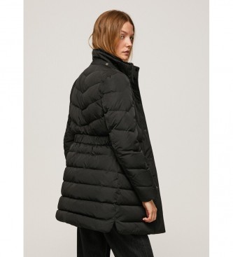 Pepe Jeans Ammy casaco longo acolchoado preto