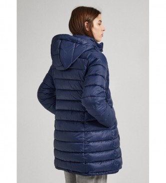 Pepe Jeans Płaszcz Maddie długi granatowy