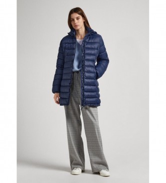 Pepe Jeans Płaszcz Maddie długi granatowy