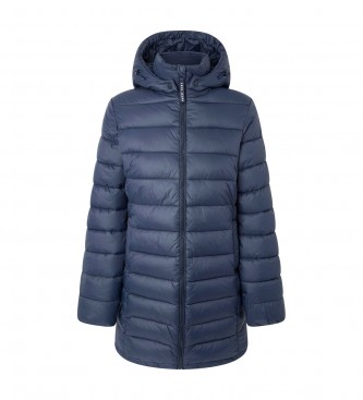 Pepe Jeans Płaszcz Maddie długi granatowy