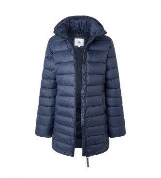 Pepe Jeans Płaszcz Maddie długi granatowy