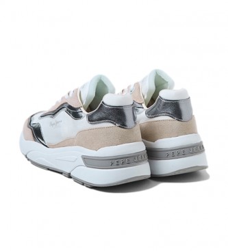 Pepe Jeans Arrow Layer beige leather sneakers