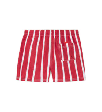 Pepe Jeans Bermudy w paski czerwone