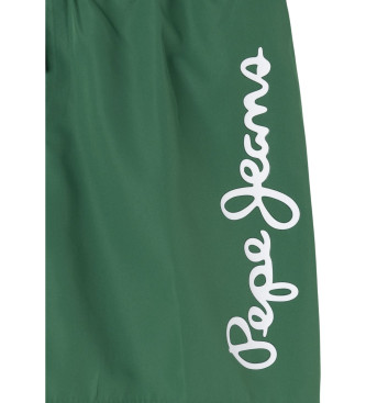 Pepe Jeans Costume da bagno verde con logo