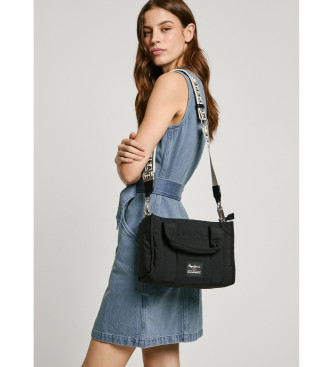 Pepe Jeans Shoulder bag with adjustable handle black