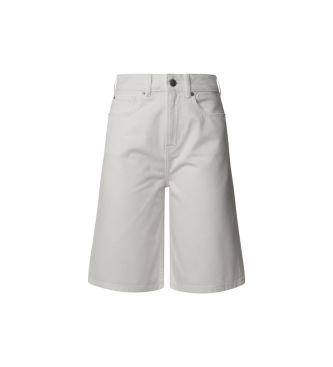 Pepe Jeans Bermudashorts i hvid, stiv denim