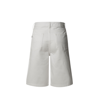 Pepe Jeans Bermuda in tessuto denim rigido bianco